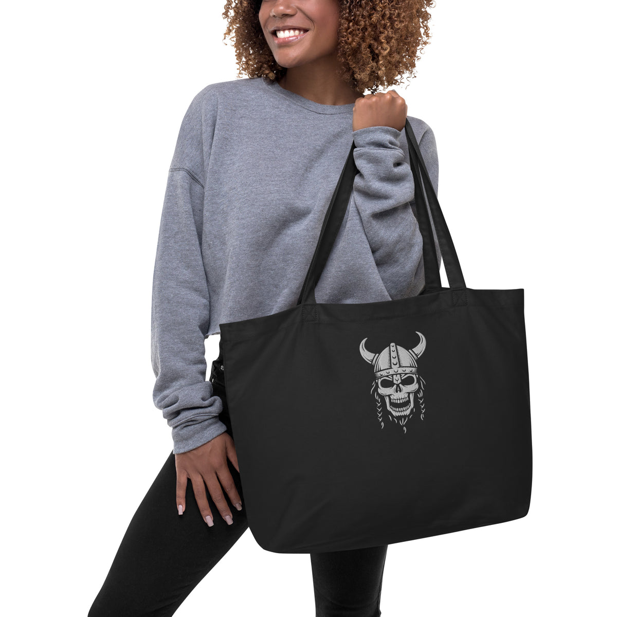 Large organic tote bag (skull logo)