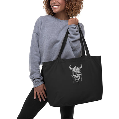 Large organic tote bag (skull logo)